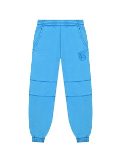 Голубые спортивные брюки с нашивкой детские Mm6 maison margiela