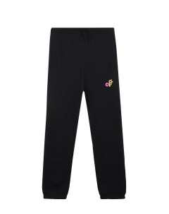 Черные спортивные брюки с разноцветным принтом детские Off-white