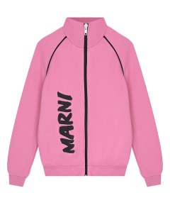 Розовая спортивная куртка с черным лого детская Marni