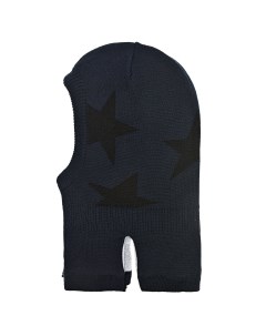 Темно синяя шапка шлем с принтом звезды детское Molo