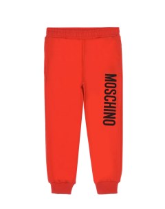 Красные спортивные брюки с принтом медвежонок детские Moschino