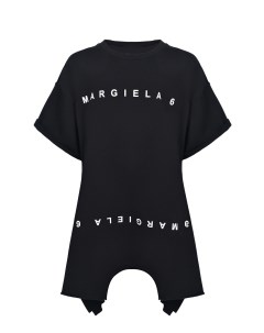 Черное трикотажное платье детское Mm6 maison margiela