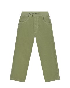 Велюровые брюки зеленого цвета детские Il gufo