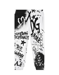 Спортивные брюки с принтом граффити детские Dolce&gabbana