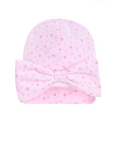 Розовая шапка с бантом детская Kissy kissy