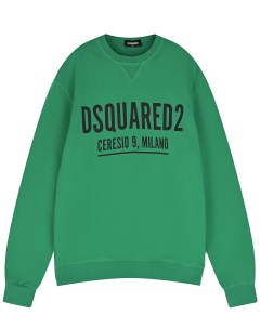 Зеленый свитшот с лого детский Dsquared2