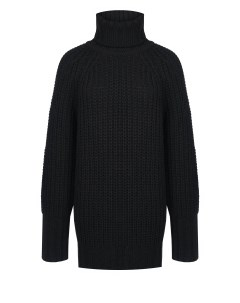 Черный свитер с крупной вязкой Pietro brunelli
