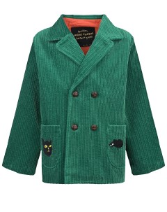 Зеленый пиджак с накладными карманами детский Mini rodini