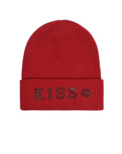Красная шапка с надписью Kiss детская Regina