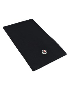 Черный шарф с логотипом 170х25 см детский Moncler