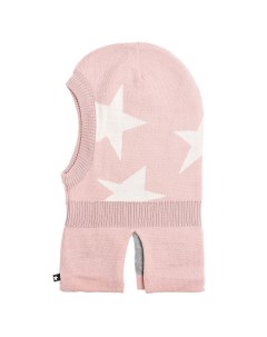 Розовая шапка шлем с принтом звезды детская Molo