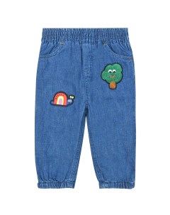 Синие джинсы с аппликациями детские Stella mccartney