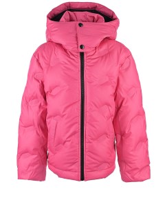 Розовая куртка пуховик с капюшоном детская Diesel