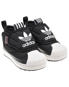 Высокие черные кроссовки с широкой застежкой велкро детские Adidas