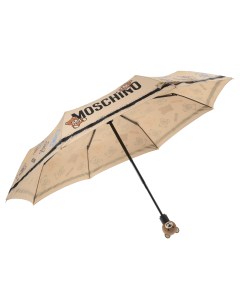 Бежевый зонт с принтом медвежата 30 см детский Moschino