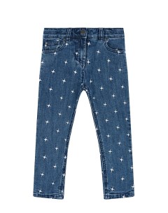 Синие джинсы с вышивкой звезды детские Stella mccartney