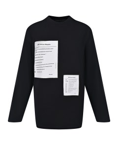 Черная толстовка с патчами Mm6 maison margiela