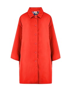 Красное двухстороннее пальто с рюшами Scrambled ego