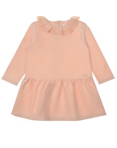 Розовое платье с вышивкой на воротнике детское Chloe