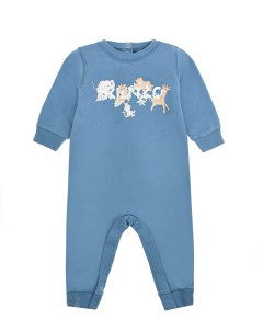 Синий комбинезон с вышивкой детский Kenzo