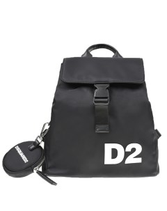 Черный рюкзак с белым лого 24x19x15 см детский Dsquared2
