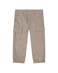 Бежевые брюки с карманами карго детские Il gufo