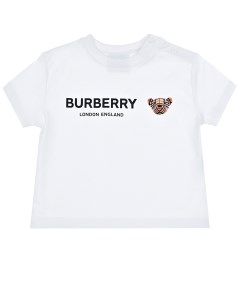 Белая футболка с принтом Мишка детская Burberry