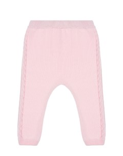 Розовые брюки с лампасами косичкой детские Fendi