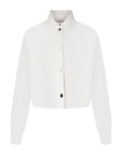 Белая вельветовая рубашка с накладными карманами Deha