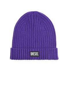 Фиолетовая шапка с отворотом детская Diesel