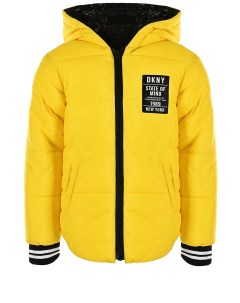 Двухсторонняя черно желтая куртка детская Dkny