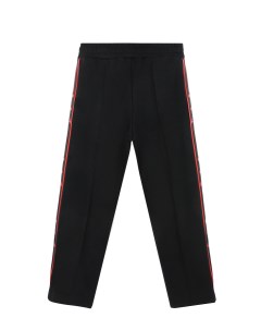 Черные спортивные брюки с красными лампасами детские Off-white