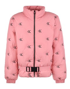 Укороченная розовая куртка детская Calvin klein