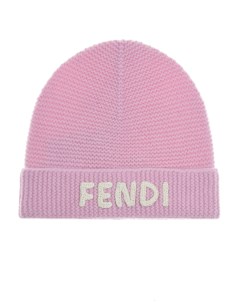 Розовая шапка из шерсти и кашемира детская Fendi