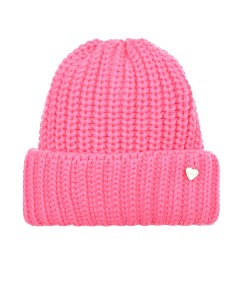 Розовая шапка с широким отворотом детская Il trenino