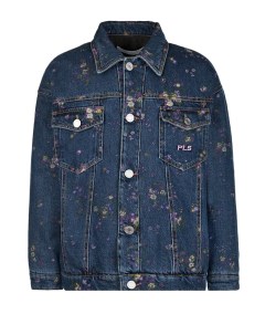 Синяя джинсовая куртка с цветочным принтом детская Philosophy