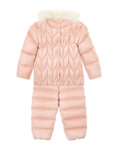 Комплект куртка и полукомбинезон розовый детский Moncler