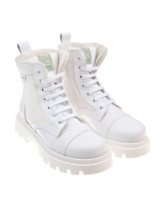 Белые кожаные ботинки с меховой подкладкой детские Rondinella