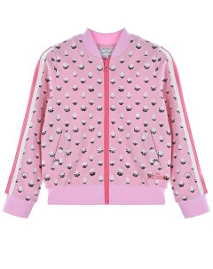 Розовая спортивная куртка с принтом снежинки и капли детская Marc jacobs (the)