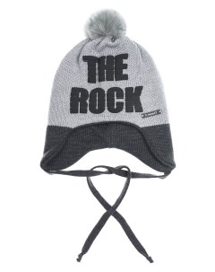 Серая шапка с принтом The Rock детская Il trenino