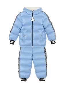 Комплект куртка и полукомбинезон голубой детский Moncler