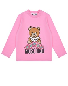 Розовая толстовка с принтом медвежонок детская Moschino