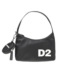 Черная сумка с белым лого 23x16x6 см детская Dsquared2
