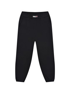 Однотонные черные спортивные брюки детские Monnalisa