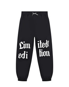 Черные спортивные брюки с принтом Limited edition детские Twinset