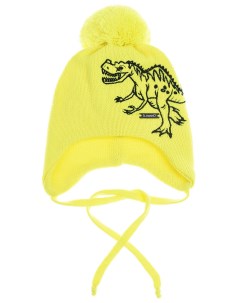Желтая шапка с принтом динозавр детская Il trenino