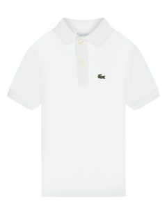 Белая футболка поло с лого детская Lacoste