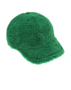 Зеленая кепка из овчины Yves salomon