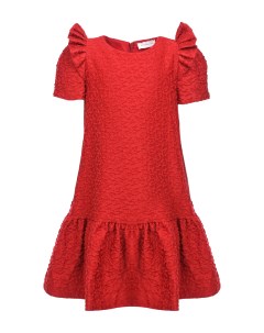 Красное платье со сплошным лого детское Monnalisa