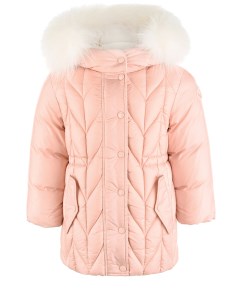 Пальто пуховик розового цвета детское Moncler